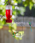 PACETAP Hummingbird Swings and Perches Metal Frame 2 Pack, Wild Bird Swing Outdoor Bird Perch with Wooden Dowel and 2 Hanging Chain for Hanging Indoor, Outdoor, Trunk, Lawn, Patio, Garden (Black)