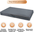 Chinchilla Waterproof Heavy Dog Bed Cover Washable, with Zipper Opening Fillable Universal Dog Bed Replacement Cover.Cover Only (Large, Gray)