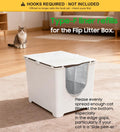 4 Pack Litter Box Liners F Compatible with Flip Litter Box Liner Type F, Reusable Liner Type-F with Carrying Handles