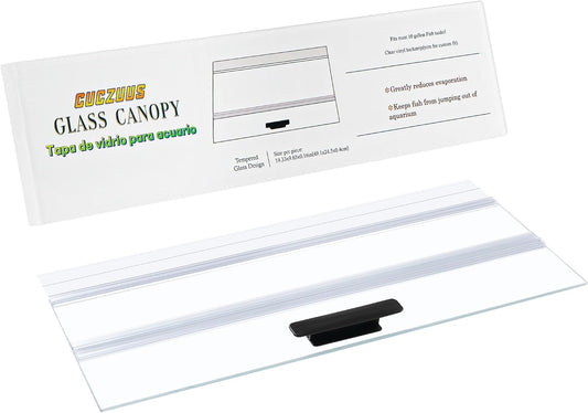 19.33x9.65in Clear Tempered Glass Canopy
