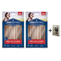 Barkworthies Beef Gullet Sticks - 2 pk of 12 - Natural, Chewy, Grain Free Dog Treats - Long Lasting Dog Chew - Dental Chews for Healthy Teeth & Bones