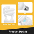 UVB Reptile Light, 10.0 15W UVA UVB Light for Reptiles, Spiral Compact Fluorescent UVB Bulb for Bearded Dragons Tortoise