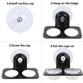 SLSON Gecko Feeder Ledge Acrylic Improved Suction Cup Reptile Feeder with 20 Pack 1 oz Plastic Bowls for Reptiles Food a