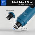 PAPIFEED Dog Nail Grinder with LED Light, Ultra Quiet 3-Speed Electric Nail File for Small Medium Large Dogs & Cats, Rechargeable Pet Nail Grinder with Trimmer (Blue)