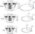 Wontee Pet Bowl Stainless Steel Hanging Food Water Bowls Bird Cage Feeder for Birds, Parrots, Small Sized Dogs and Cats (S)
