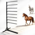 8 Tier Saddle Pad Rack with Stand,Long Rack Arms Horse Blanket Holder