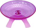 Hamster Flying Saucer Silent Running Exercise Wheel for Gerbil Rat Mouse Hedgehog Small Animals (Pink)