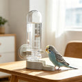 Automatic Bird Water Dispenser, Suspended ABS Parrot Cage Water Feeder Drinker, No Drip Bird Cage Water Bowl for Parakee