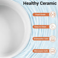 Kitwinney Elevated Dog Bowls, Ceramic Raised Dog Bowl Set with Anti-Slip and Non-Tip Metal Stand, 2 Pack Pet Food and Water Feeding Bowls for Small and Medium Dogs (White,3.6 Cups)