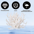 Tinoaly 2pcs Fish Tank Decorations, White Coral Reef Decor