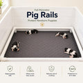 Whelping Box for Dogs & Puppies – Premium 48" Modular Design with Easy-Open Door, Pig Rails, Oxford Floor Liner & Washab