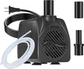 SongLong 160GPH(600L/H) 9.9ft Power Cord Submersible Pump, Water Fountain Pump with 4ft Lift for Ponds, Water Fountains,