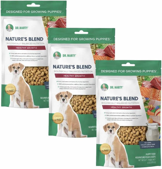 Nature's Blend Healthy Growth Raw Food for Puppies, 6-oz (3 pack) by Dr. Marty