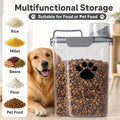 5-7Lbs Airtight Dog Cat Food Storage Container with cleaning brush