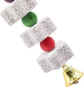 2 Pack Large Chicken Chewing Toy, Chick Beak Grinding Calcium Stone with Bells, Cage Accessories for Bird Parrot Cockatiel Parakeet Budgies Rat Hamster Rabbit Bunny African Grey Guinea Pig Chinchilla