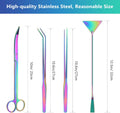 Catcan 4 in 1 Quarium Aquascape Tools Kits, Fish Tank Plant Tools Tweezers
