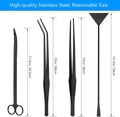 15" Aquarium Aquascape Tools Kit 4P Stainless Steel Aquascaping Set