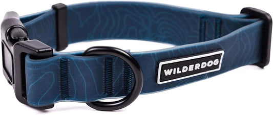 Wilderdog Waterproof Dog Collar - Repels Water & Dirt - Large 17"-24" - Pacific Blue