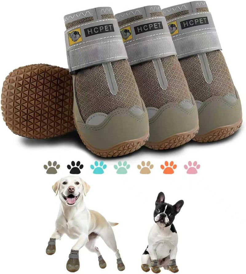 Hcpet Dog Shoes for Dogs, Dog Booties for Dogs, Anti-Slip Dog Boots & Paw Protectors for Hot Pavement Winter Snow Hiking