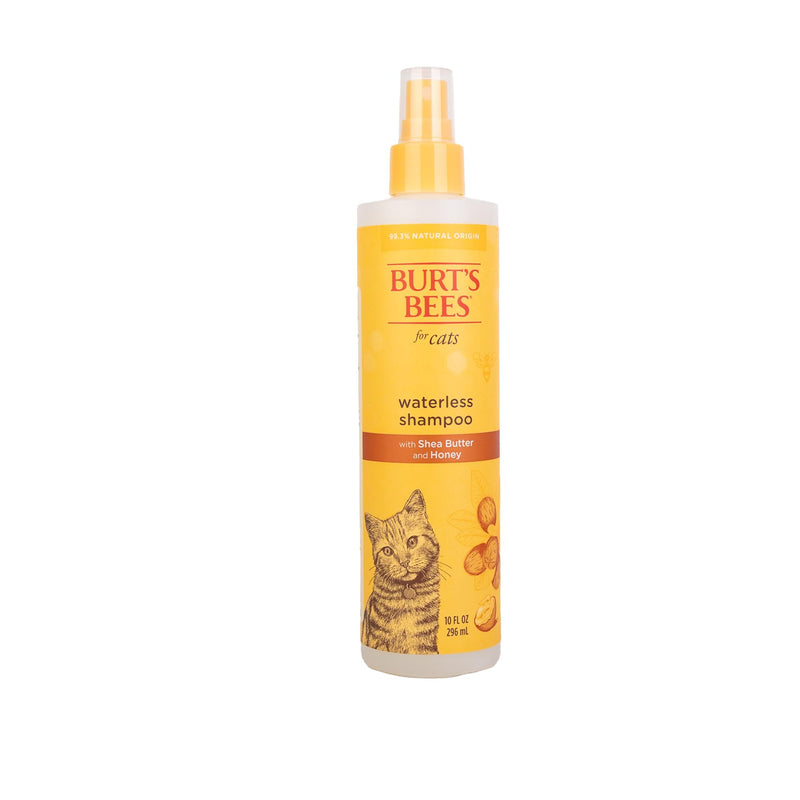 Burt's Bees for Pets Waterless Cat Shampoo Spray, No-Rinse Cat Dry Shampoo with Shea Butter & Honey for Gentle Cleaning Between Baths, pH Balanced, No Harsh Detergents, 10 Fl Oz