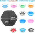 Amakunft Waterproof Hexagon Playpen Mat Washable Pee Pad Fit with Small Animal Playpen (42.5in x 41in) Reusable Pet Bedd