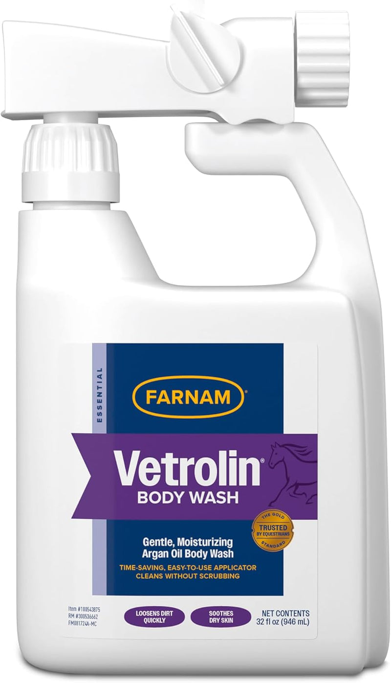 Farnam Vetrolin Body Wash for Horses and Dogs, 32 fl oz.