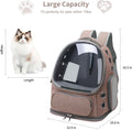 Cat Backpack Carrier for Cats and Small Dogs, Breathable Cat Bubble Backpack, Airline Approved Pet Travel Carrier for Hi