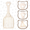 COMNICO Cat Litter Scoop, Durable Plastic Kitty Litter Sifter Scooper with Wide Slats Comfy Handle Deep Shovel Pooper Lifter Captures All Clumps for Easy Sifting Pine Pellets Box (Milky White)