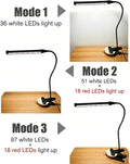 KINGYEENUO Full-Spectrum Bird Light Lamp, 10W Clip Light U-V Free 105 LED Beads, 10 Dimming Levels & 24H Timer, Safe for
