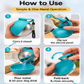 2 in 1 Portable Tumbler for Dogs, 2026 New 10Oz Stainless Steel Dog Water Bottle with Silicone Foldable Bowl, Leak-Proof 2 in 1 Portable Small Dog Water Bottle