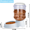 cucurbita Automatic Dog Feeders, Dog Feeder Dispenser for Large Dogs, 3 Gallon Gravity Automatic Dog Cat Feeder Station, Dry Food Storage Container Bowl for Adult Dogs
