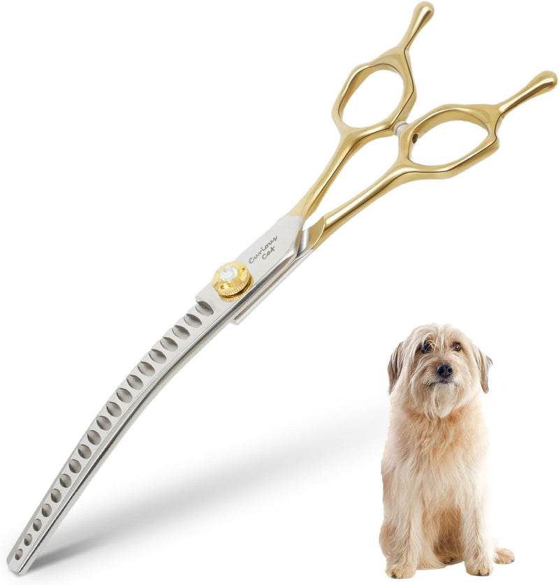 Dog Grooming Scissors,7.0'' Pet Curved Chunkers Shears
