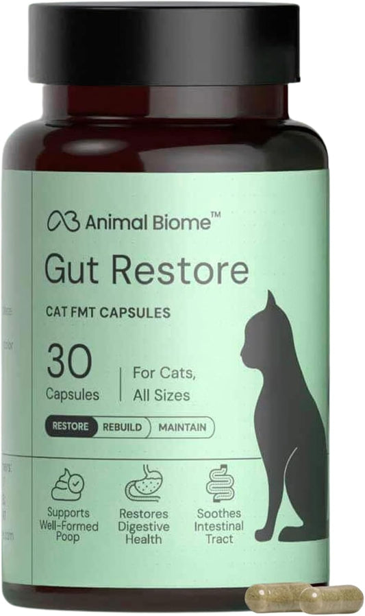 Animal Biome Gut Restore Cat Probiotic FMT-Derived Capsules (30-Count)