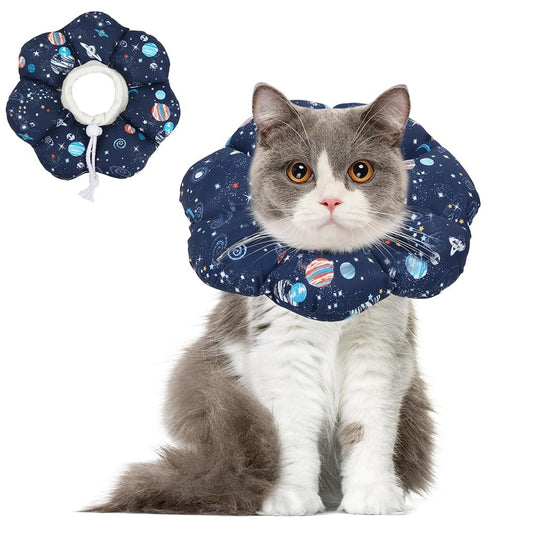 ComSaf Cat Cone Collar Soft, Protective Adjustable Cat Cones to Stop Licking After Surgery, Comfortable Lightweight Elizabethan Collar for Kitten Prevent from Licking Wounds, Not Block Vision