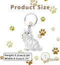 Pet Hair Keychain Cat Fur Keepsake Holder Cat Keychain Memorial Pendant Keyring Gift Pet Hair locket for Pet Lovers(Main