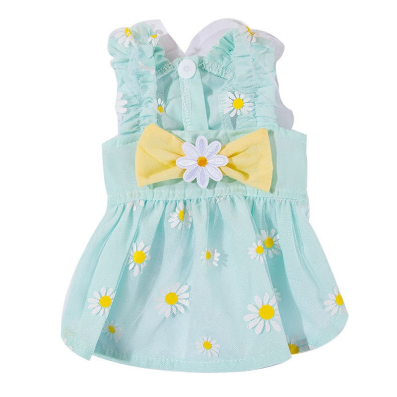 Flowers Elegant Princess Small Dog Dress Spring Summer Dog Dresses Girls Puppy Lightweight Pet Dresses