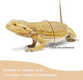 2 Pack Adjustable Reptile Harness and Leash for Lizard Gecko Bearded Dragon Outside Walk (Yellow)