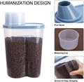 GreenJoy 2 Pack 2lb/2.5L Pet Food Storage Container with Measuring Cup, Can Covers and Bowl for Small Dog, Cat, Waterproof-BPA Free