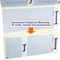 ANZON MORIES Dog Vaccination Record Cards 24 Packs with Storage Pocket for Micro Chips, Accessories, Large 8 x 10.5 Inch Puppy and Canine Vaccines Shot Memo for Doggy Medical Grooming Kennel Care