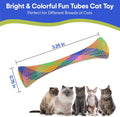 SPOT Kitty Fun Tubes Cat Toy with Catnip Inside | Bouncy Interactive Mesh Toy for Cats and Kittens to Bite, Swat and Chase | 3 Pieces