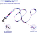 QQPETS Dog Harness Leash Set Adjustable Heavy Duty No Pull Halter Harnesses for Small Medium Large Breed Dogs Back Clip 