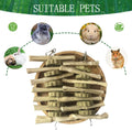 kathson Guinea Pig Treats Hanging Bunny Chew Toys for Teeth Grinding, Organic Bamboo Sticks Natural Rabbit Enrichment To