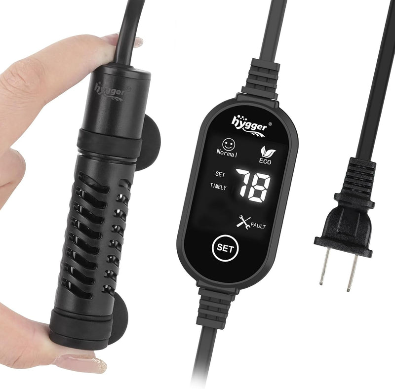 hygger Ceramic Submersible Aquarium Heater, New Explosion-Proof Fish Tank Water Heater with External Temp Controller Aut