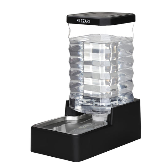 RIZZARI 10L Stainless Steel Dog Water Dispenser – Large Capacity Gravity Auto-Refill Waterer with Anti-Tip Design for Large Dogs, Ideal for Living Rooms, Offices & Indoor Pet Spaces