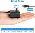 Mini Submersible Pump, Small Fountain Pump with & Sensor (DC 5V USB) for Fish Tank, Pet Fountains, Water feature, Tablet