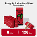 VETRESKA Dog Poop Bags with Handle 120 Count, Strawberry Scented Waste Bag