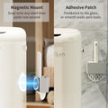 MRBIN Cat Litter Trash can Adsorption Metal, 30L / 7.9gal Automatic Absorbing Bag Diaper Pail, Garbage Bin with Wheels, 