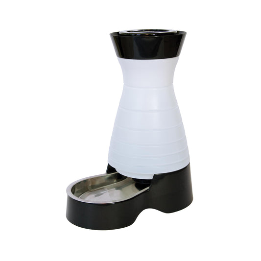 PetSafe Healthy Pet Water Station - Small, 64 oz Capacity - Gravity Pet Water Fountain, Automatic Cat Water Fountain, Dog Water Fountain, Water Dispenser - Removable Stainless Steel Bowl Included
