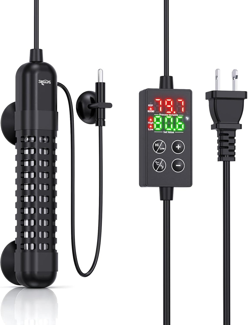 SEAOURA Small Aquarium Heater, 100W Fish Turtle Tank Heater for 10-20 Gal