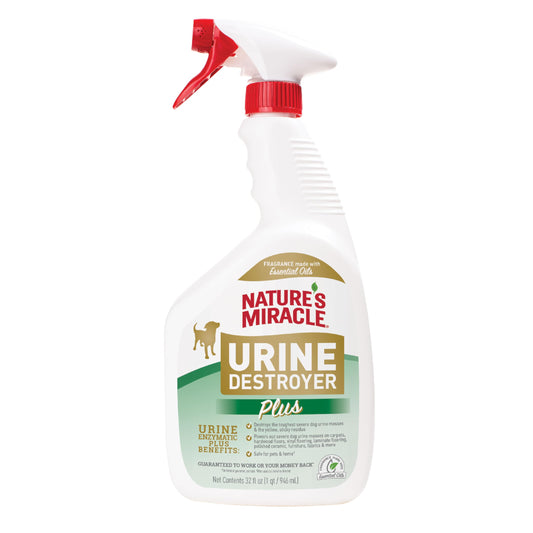 Nature's Miracle Urine Destroyer Plus for Dogs, Enzymatic Formula for Severe Stains, 32 oz